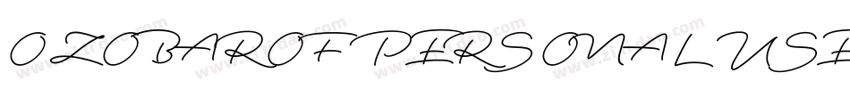 OZOBAROF PERSONAL USE字体转换